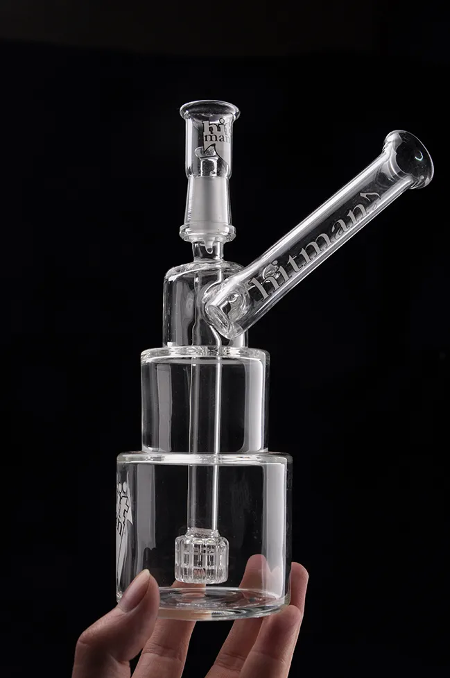 Nieuwste Hookah Hitman Glass Bongs Classic Brilliance Cake Downstem Birdcage perc rookpijp DAB Rigs waterleidingen Bong met 14,4 mm gewricht