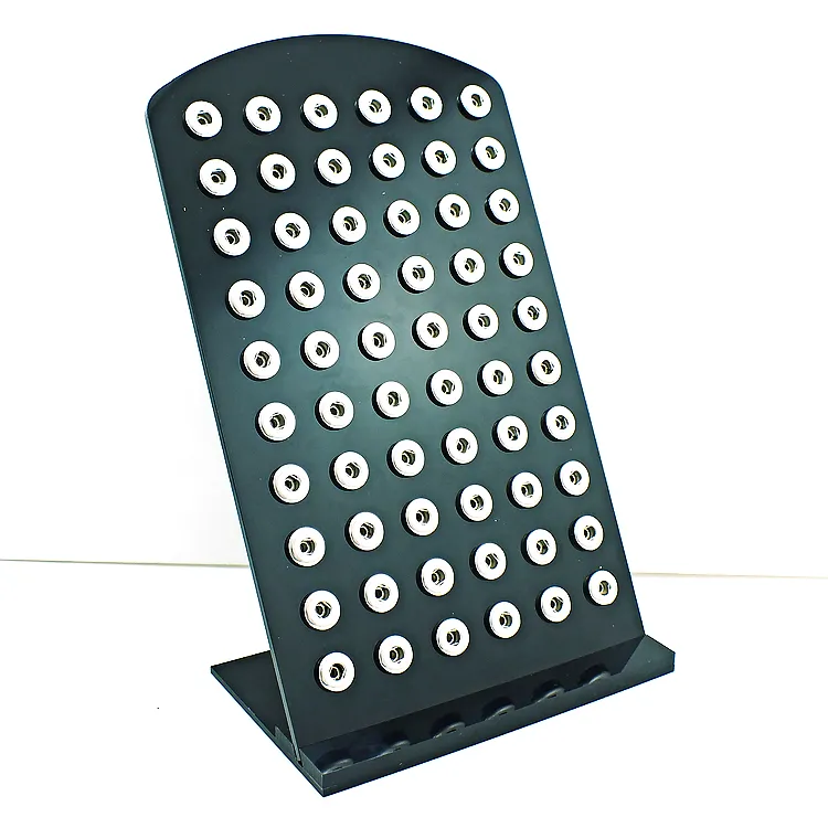 Button Display Stand High Quantity Acrylic Jewelry Display Stands 12mm Black Snap Button ...