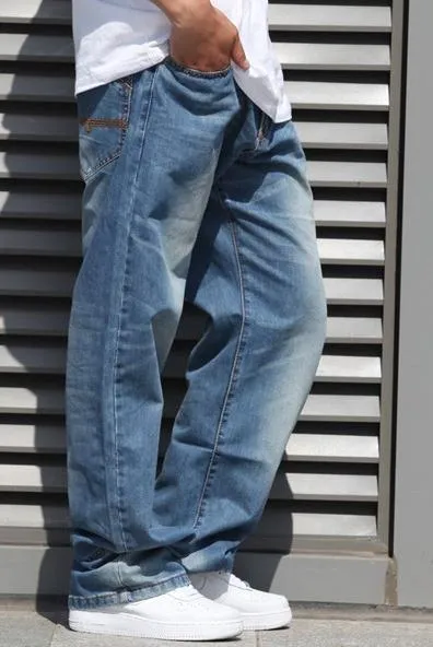 New Fashion Pantaloni da skateboard popolari Jeans larghi Pantaloni da uomo Hip Hop il tempo libero Pantaloni di grandi dimensioni 30-46 -077 #