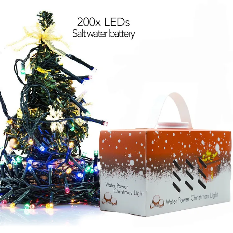 Holiday String Light salt water Powered String Light Outdoor Fairy Lamp Waterproof Outdoor Decoration Christmas Lights ship by DHL