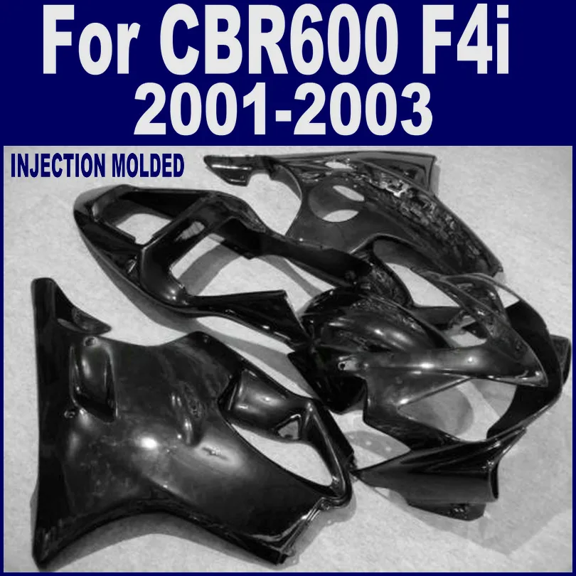 100% Injection glossy black bodywork for HONDA CBR600 F4i fairings 2001 2002 2003 CBR 600 F4i fairings kit 01 02 03 CBR 600