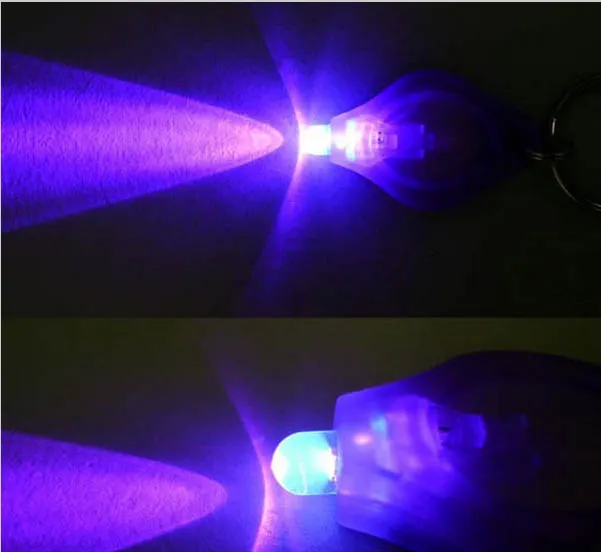 UV Purple Device Convector Party LED Keychain uv-Light Torch Torch Forch Form