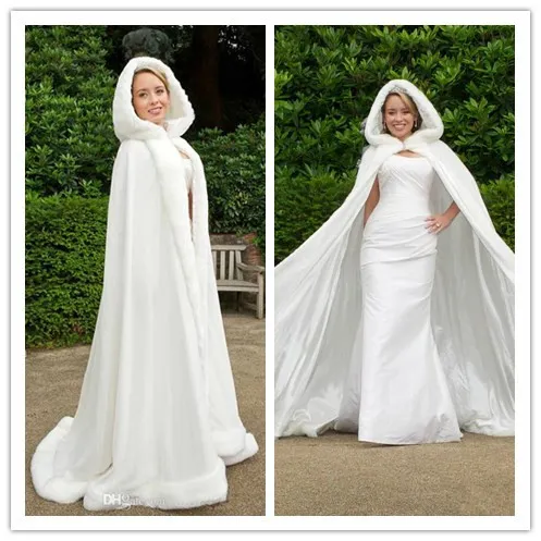 LM 2014 Winter Ivory Fashion Bridal Jackets Sheer Fur Long Wedding ...
