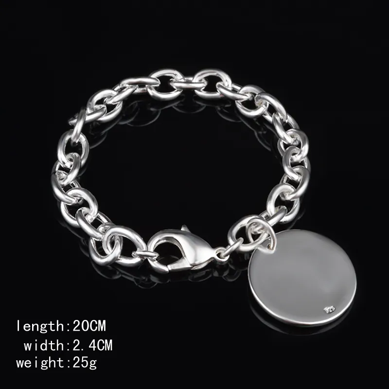 Livraison gratuite avec numéro de suivi Top vente 925 Bracelet en argent Europe licence ronde Bracelet bijoux en argent pas cher 1772