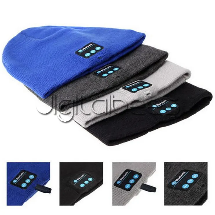 Bluetooth Hat Music Beanie Cap Bluetooth V4.1 Stereo Trådlös hörlurar Högtalare Mikrofon Handsfree för iPhone 7 Samsung Galaxy S7 Musikhatt