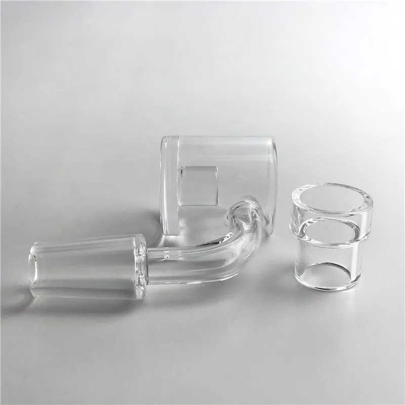 25mm XL Quartz Core Reactor Banger Insert Nail con fondo spesso 4mm Pareti spesse 2mm 10mm 14mm 18mm Chiodi senza cupola bong in vetro