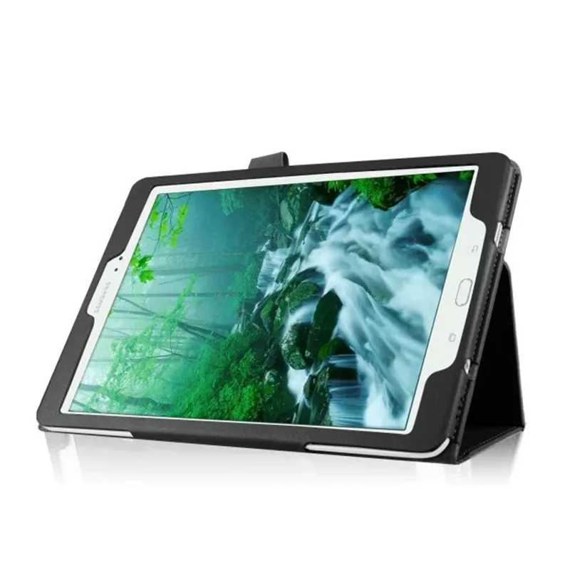 Dwie składana skórzana pokrywa PU dla Samsung Galaxy Tab S2 80 T710 SMT715 T715 TAB S2 97 T810 T815 SMT815 Tablet Case Litchi Folio1946385
