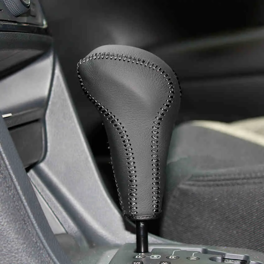 Custodia per Peugeot 307 308 2012 copertura cambio automatico Auto fai da te decorazione di interni car styling collari cambio auto in vera pelle