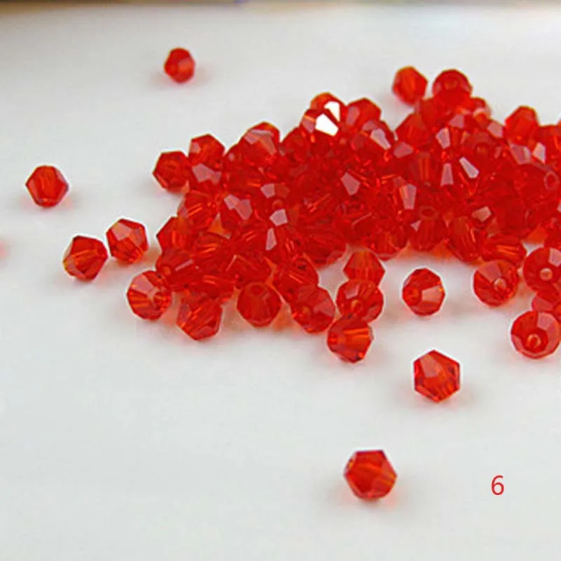 Crystal AB Loose Beads 4mm Czech Loose Crystal Beads/Faceted Glass Beads for DIY Jewelry Necklace