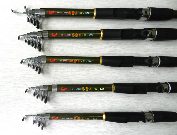 New Spinning Fishing Rods Carbon Telescopic Rods Fishing Tackle Quality Fishing Equipment 2.1m-3.6m FR901-E