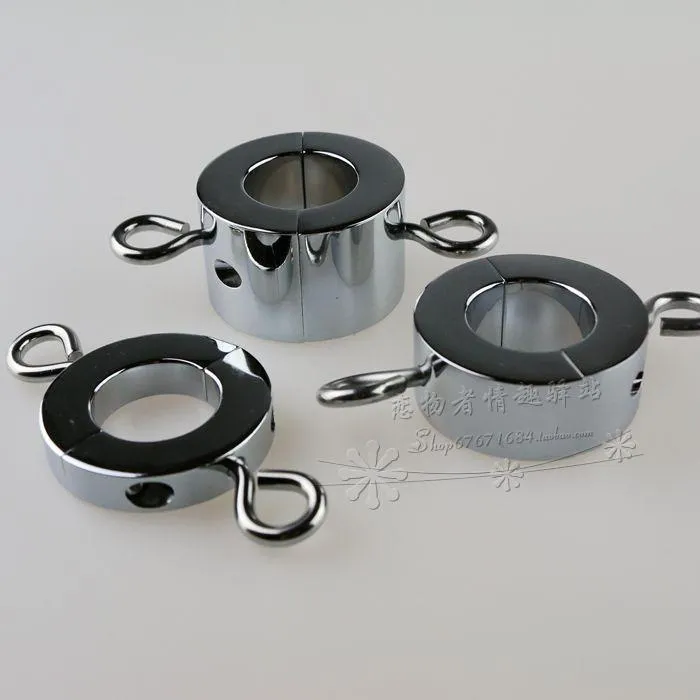 Civières à billes en métal, pendentif Scrotum, anneau de verrouillage de retenue de poids, taille moyenne