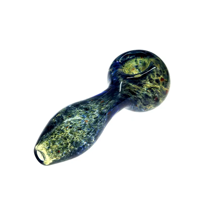 Factory Price New Arrival Glass Spoon Fumed Sea Colored Glass Bubbler Smoking Hand Pipe for smoking