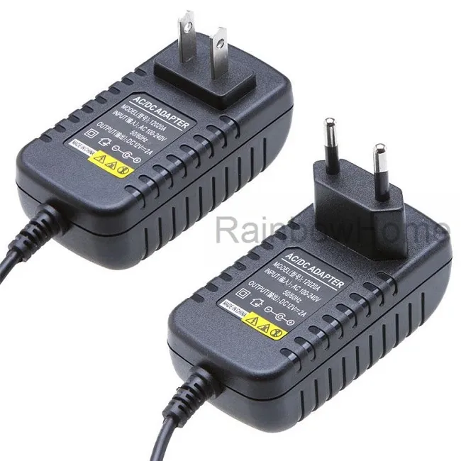 Chargeur mural AC DC 12V 2A 1A, adaptateur d'alimentation, transformateur pour Modem routeur, bande lumineuse LED, caméra IP, 8 connecteurs, fiches 5917799