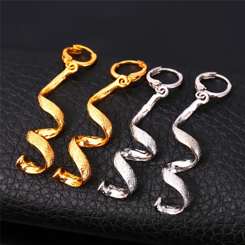 New Unique Helix Necklace Sets Women039s Gift Whole Trendy 18K Gold Plated Necklace Earrings Fashion Jewelry Sets YS41897942078828429