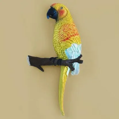 3D parrot wall act the role ofing creative Mediterranean home sitting room background wall accessories resin wall hanging DB01