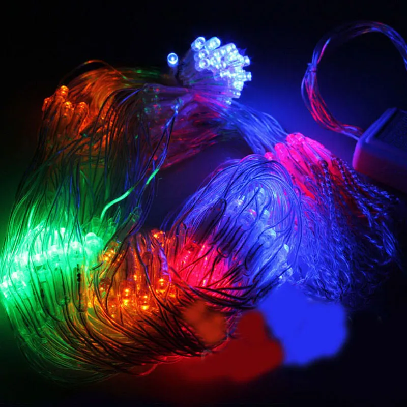 2x3m 210LEDS LED Nätljus Gardin Lights Xmas Fairy Flash Lights LED Strings Bröllop Juldekoration