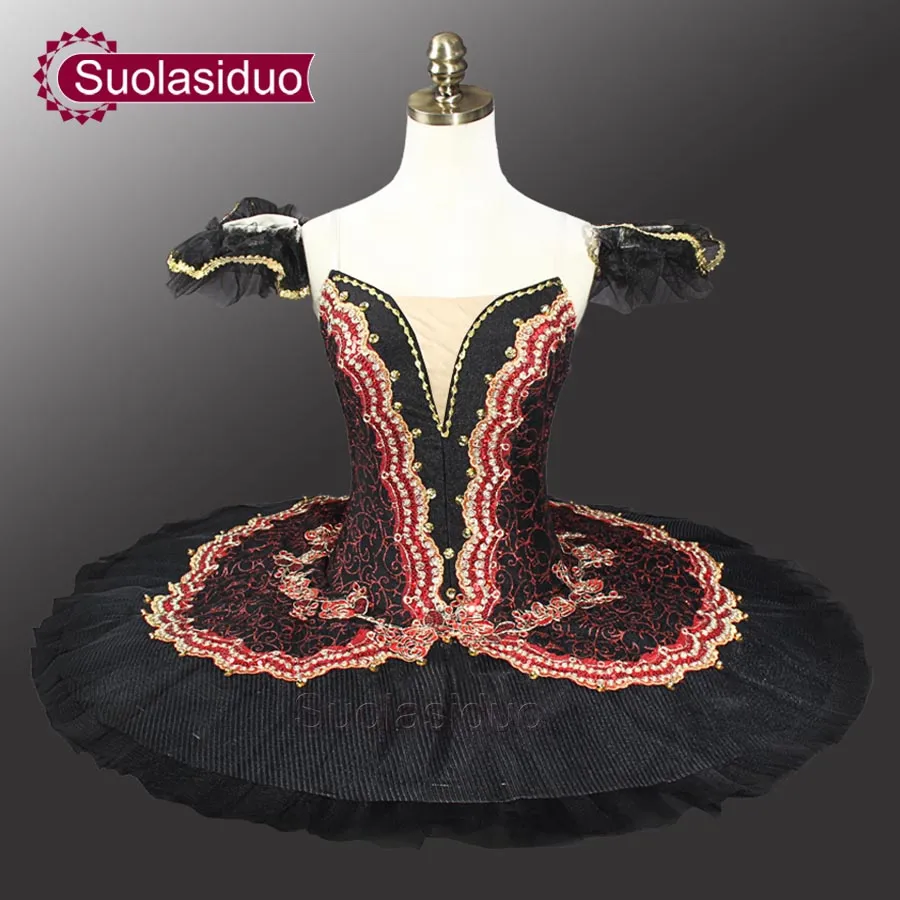 Adulto preto vermelho profissional tutu balé vermelho tutus para performance fantasia de cisne negro meninas balé tutu sd0014224b