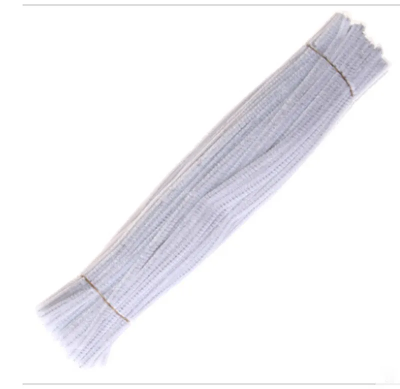 500st White Chenille Craft Stems Pipe Cleaners 12 quot30 cm DIY Art for Children Handmade Creative Materials2977669