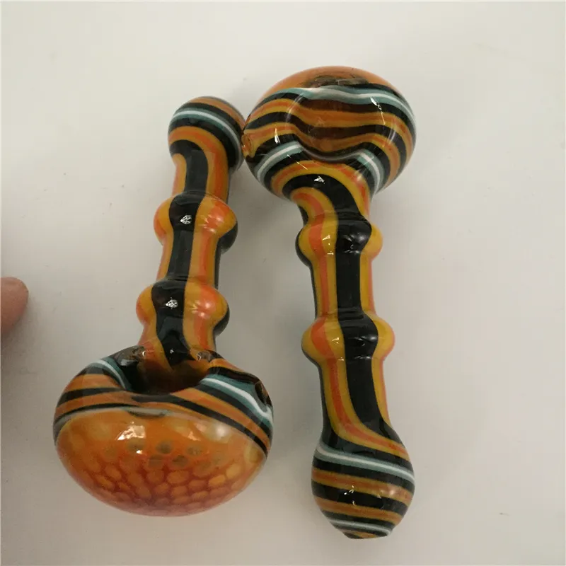 4.5 Inch Glass Pipe USA Colourful Spoon Smoking pipes Hammer hand made bubblers erietiform glass pipes in stock