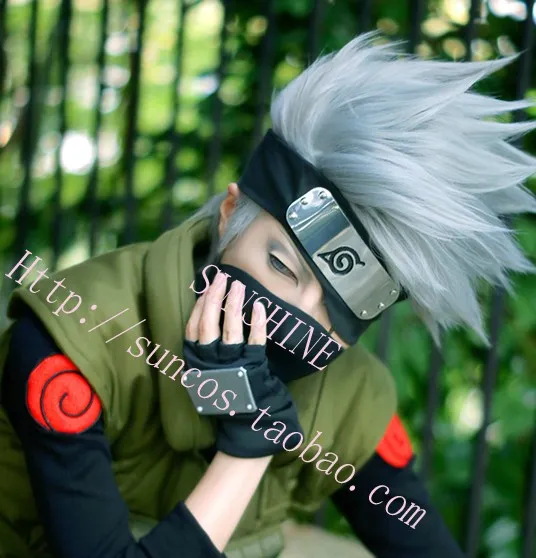 Hatake Kakashi NARUTO White Halloween Anime Wigs Role Wigs Cosplay Play