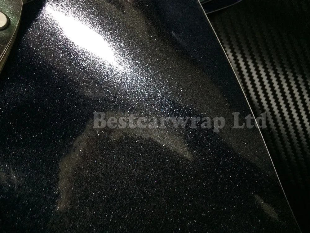 Glossy Metallic Black Vinyl For Car Wrap With Air release Pearl black Vinyl Film For Vehicle styling Size 1.52*20M/Roll