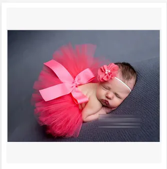 Горячие продажи новорожденный малыш девочка детская пачка юбки платья оголовье набор необычные костюм пряжи симпатичные 13 цветов E628