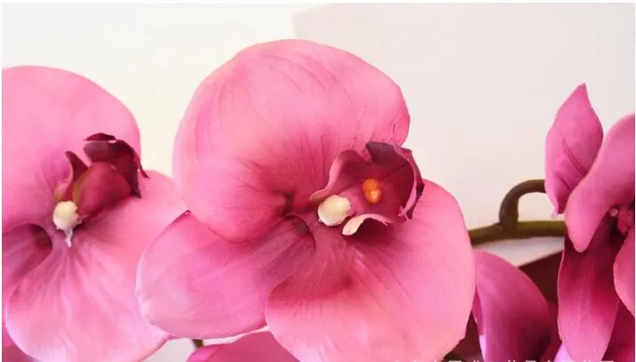 Autumanl Moth Orchid flower butterfly orchid artificial flower pu flower for home wedding decoration whole saler free DHL shipping HM015