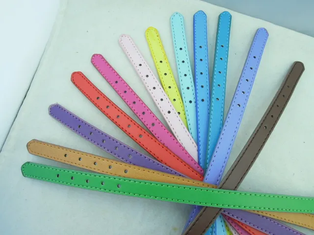 10 kleuren 10 stuks lederen halsbanden goedkope gepersonaliseerde halsband voor 10 mm letters voor puppyhalsband9105935