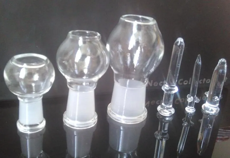 3 styles bol en verre dôme en verre avec clou 10mm 14.4mm 18.8mm dôme + bol en verre à ongles 10mm 14mm 18mm joint en verre pour bang en verre