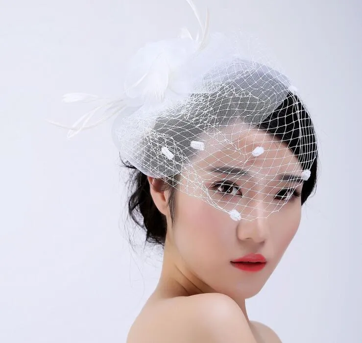 Coiffure de mariée cheveux dame chapeau élégant maille dentelle mariage Design créatif chapeau femme chapeau slapup chapeau de fête coiffure de mariée HT251830082