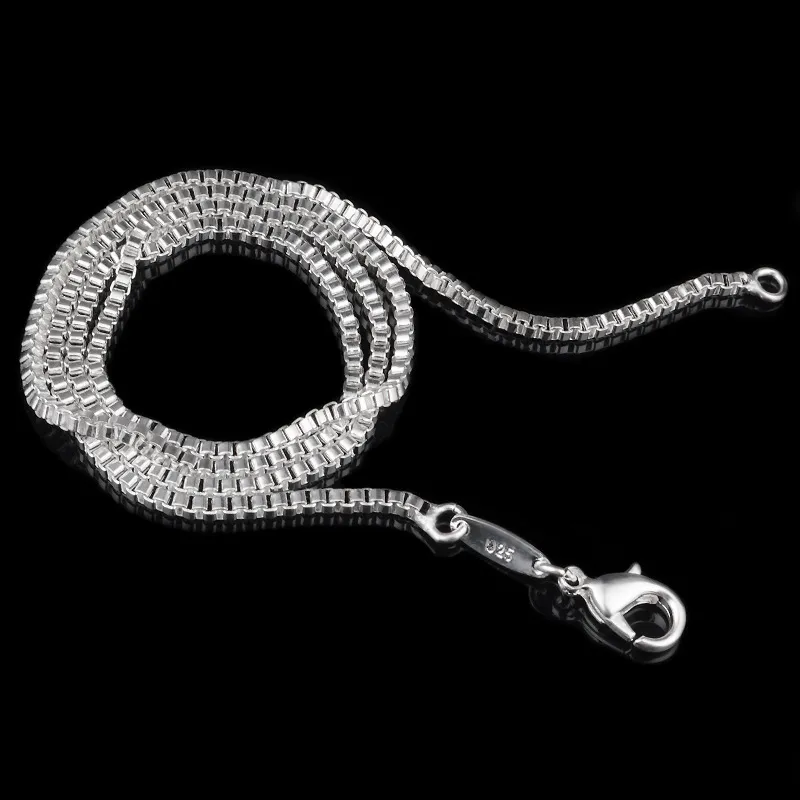 / grossist 1,4mm bred unisex-kedjor halsband smycken 925 sterling sliver kärlek julklapp kvinnor halsband