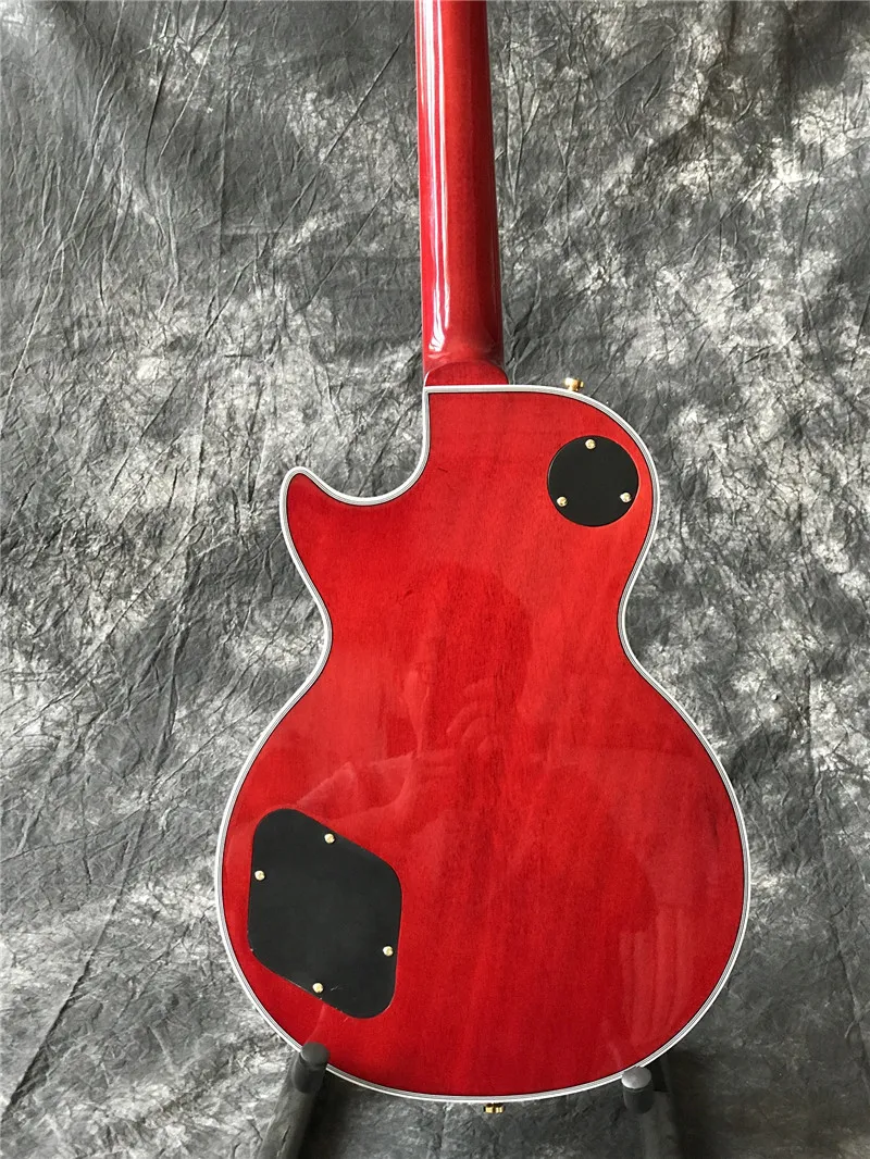 En stock - Guitare électrique personnalisée de couleur cerise éclatée avec dessus en érable flammé, guitarra, toutes les couleurs sont disponibles, de haute qualité