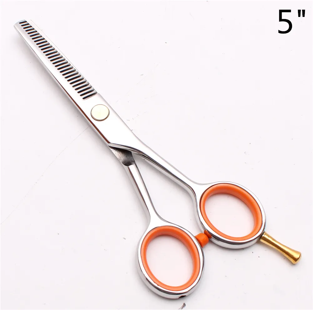 5Inch 14 5cm 440C Anpassad logotyp Professionell Human Hair Scissors Barbers039 Frisörsaxar Skärning av tunnare sax STY7632987