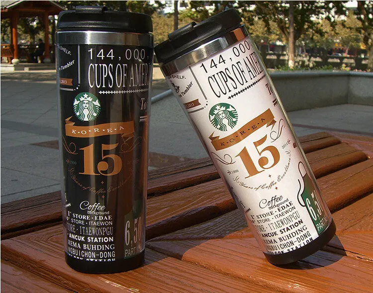 Starbucks Double Wall Stainless Steel Mug Flexible Coffee Cup