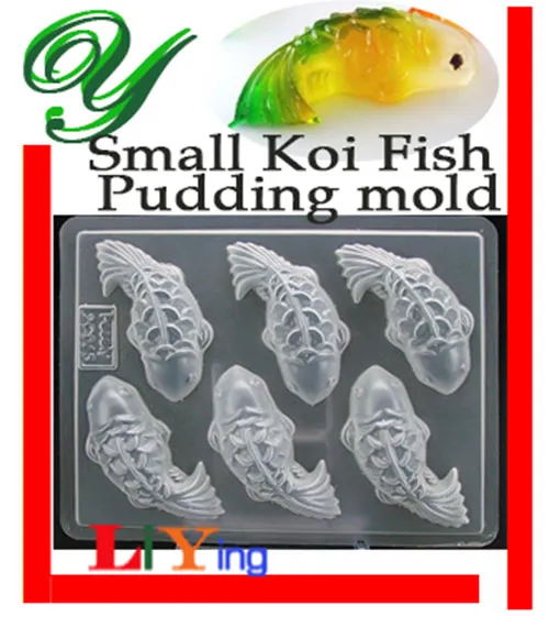 3D Small Koi Fish Jello Steam Rice Cake Chocolate mold Pudding mould Plastic jelly stand Baking Fondant styling tools New year decoration