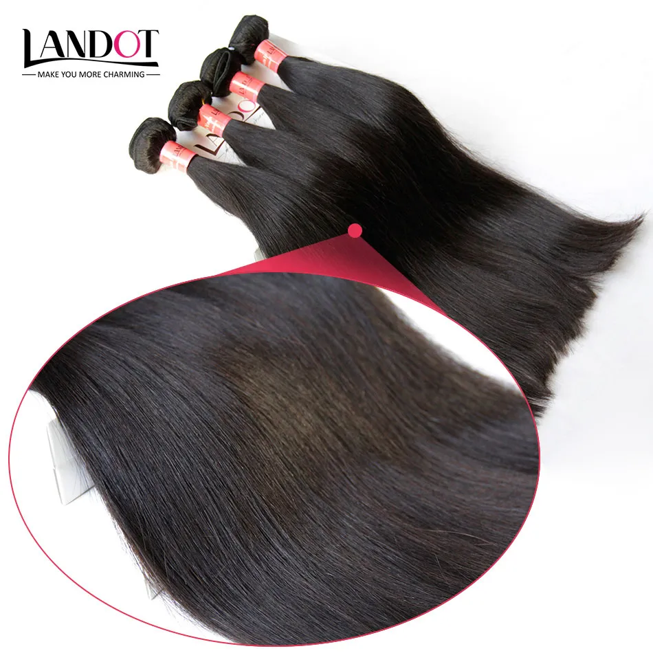 Brasilianska Straight Virgin Hair Obehandlat Human Hair Weave 4 Bundles 8A Grade Peruanska Malaysiska Indiska Kambodjanska Mongoliska Hårförlängningar