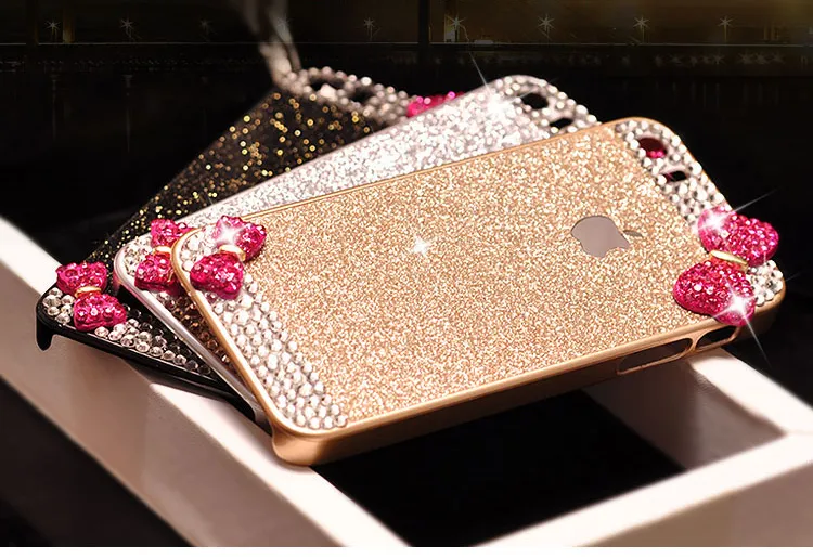 For Iphone Diy Shell Case Cellphone Protector Cute Bling Diamond
