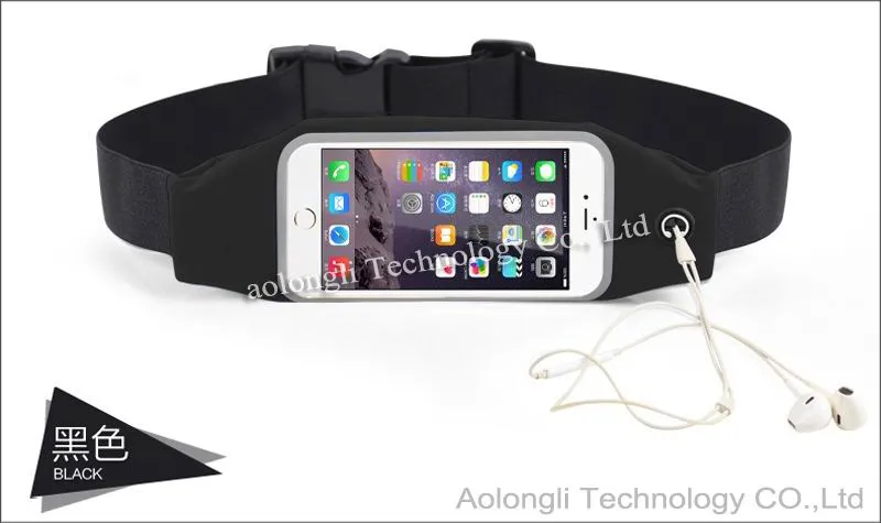 Universal Sports Waterdichte Telefoon Zakken Taille Riem Armband Tas Gevallen Pouch met Clear View Touch voor iPhone 5S 6Plus Galaxy S5 S6 EDGE