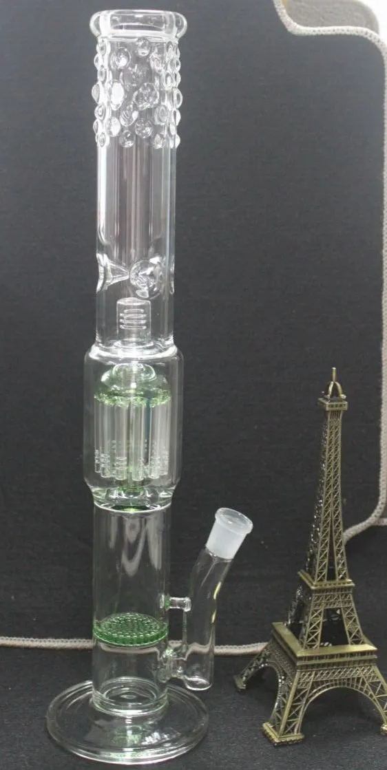 wholesale Big Glass bell shape perc glass bong 12 arms perculator plus 19" honeycomb glass water pipes with 18.8mm 