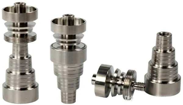 titanium nail domeless universal male female fit 10mm 14mm 18mm 6in1 for glass bongs glass tube free