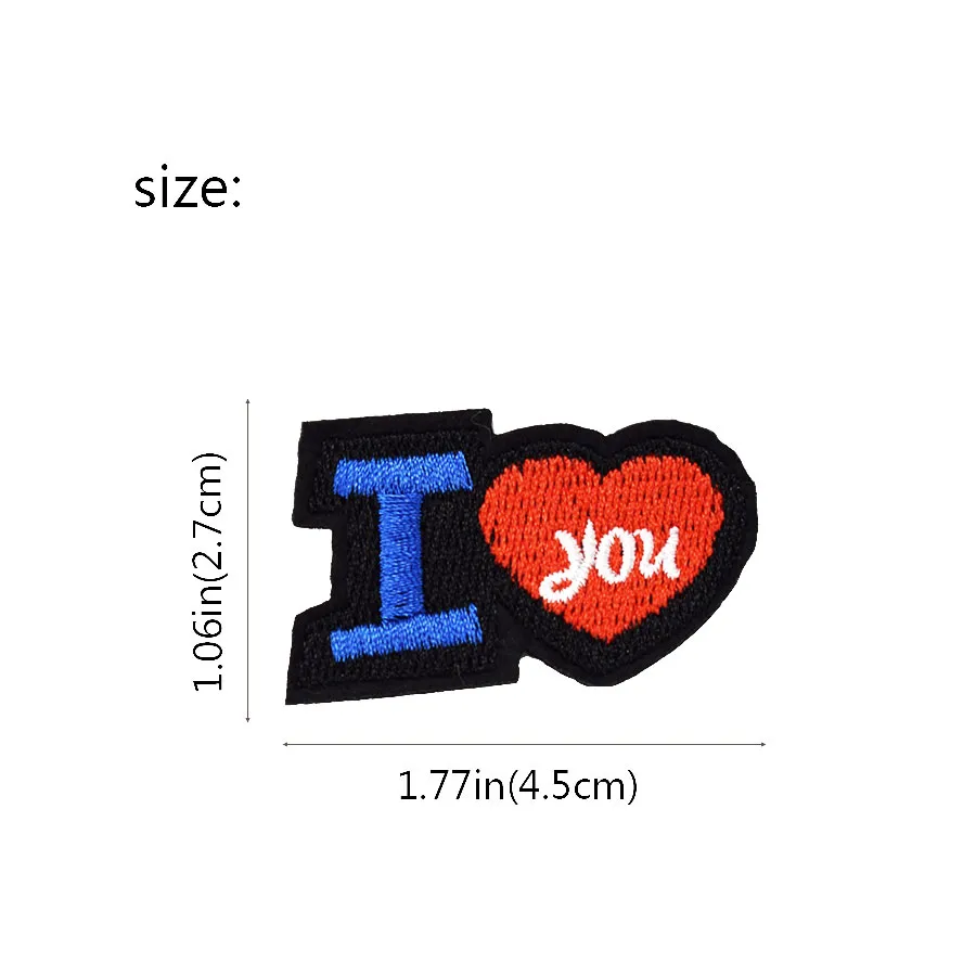 Love Embroidered Patches for Clothing Iron on Transfer Applique Patch for Jacket Bags DIY Sew on Embroidery Badge