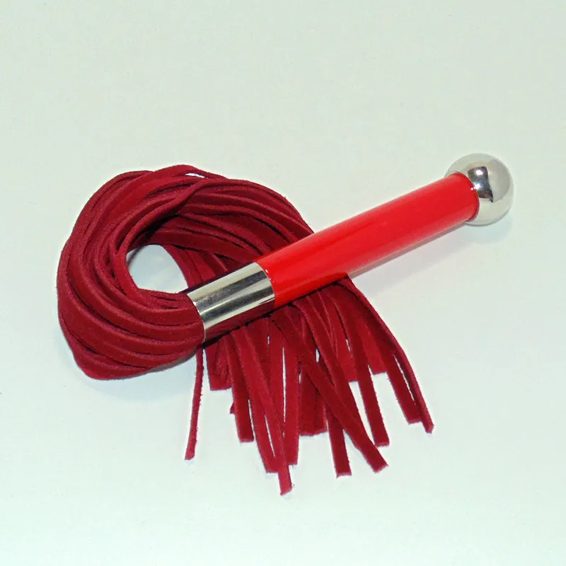 Red Leather Flirting Ass Spank Whip Fetish Flogger Slave Buttocks Adult Games Sex Toys For Couples