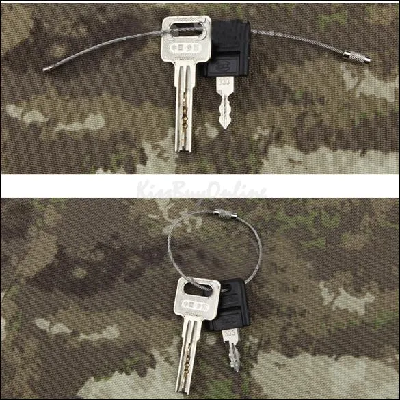 Moda quente de aço inoxidável fio keychain chaveiro cabo para caminhadas ao ar livre