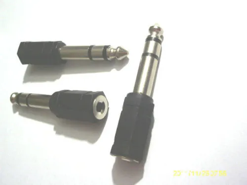 50pcs-6-3mm-1-4-inch-Stereo-Male-3-5mm-Stereo-Female-Adaptor