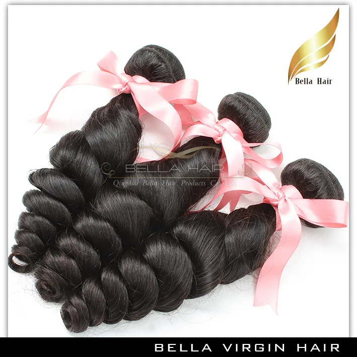 Peruanisches Remy-Haar, reines Echthaar, Weben, lose Welle, Haarwebart, 1024 Zoll, Klasse 9a, 3 Stück, natürliche Farbe