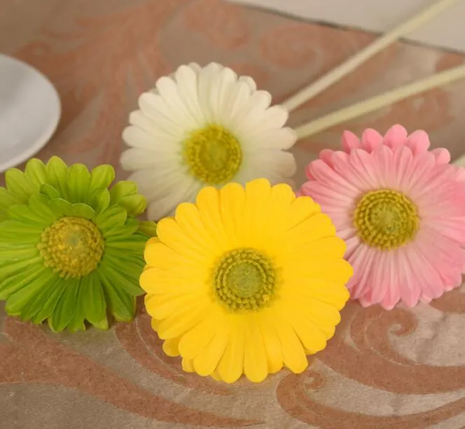 Artificiel PU Sunflower pour mariage Home Bridal Bouquet Decoration 4 Couleur pour choisir