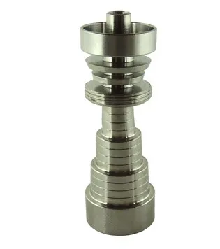 Universele Domeless Titanium Nail 10/14/18mm Mannelijke en Vrouwelijke Verstelbare Adapter Ti Nail 10mm14mm19mm 6 IN 1 GR2 Titanium Nail Glazen bongs