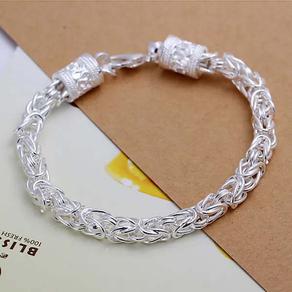 Hot sale best gift 925 silver New leader Bracelet - Men DFMCH096,brand new fashion 925 sterling silver plated Chain link bracelets