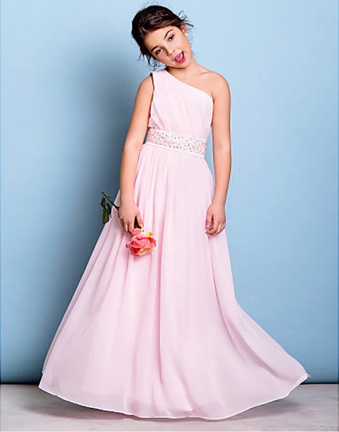 IBTOM CASTLE Flower Girl Dress, Wedding Bridesmaid Pageant Party, Long Maxi Gown, 2-3 Years