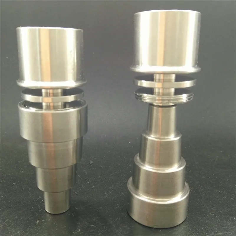 اكسسوارات التدخين E Nail 6 in 1 Domeless Titanium 10/14 / 18mm أنثى وذكور 16/20 مم لفائف تسخين